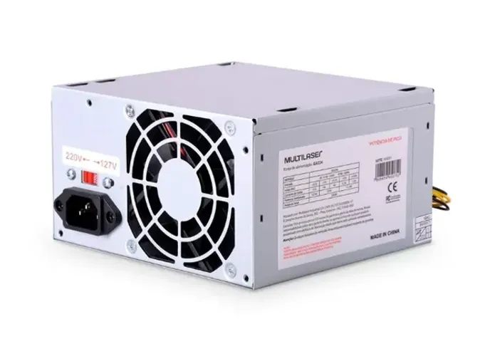 Fonte PC 200w Real Atx, Ventoinha de 8cm, Ga224, Multilaser  |   Ga224