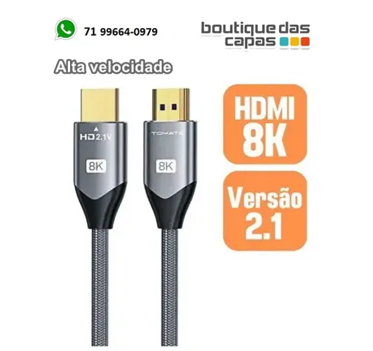 CABO HDMI x HDMI 8K TOMATE 5M 5 METROS VERSION 2.1 MHD-8005 (2.1)