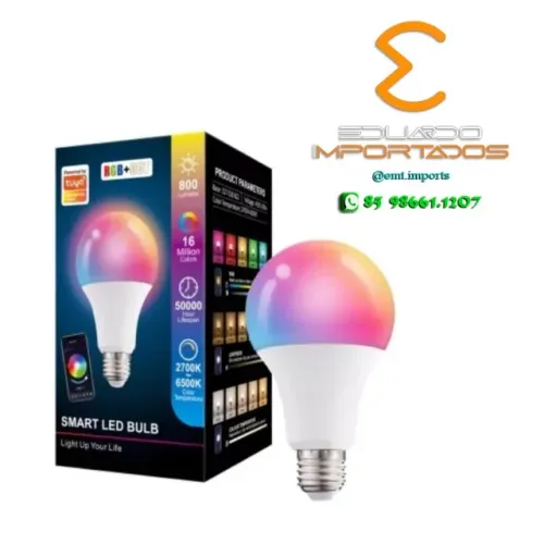 Lâmpada Smart Led RGB+CCT 10w E27 JBK-003