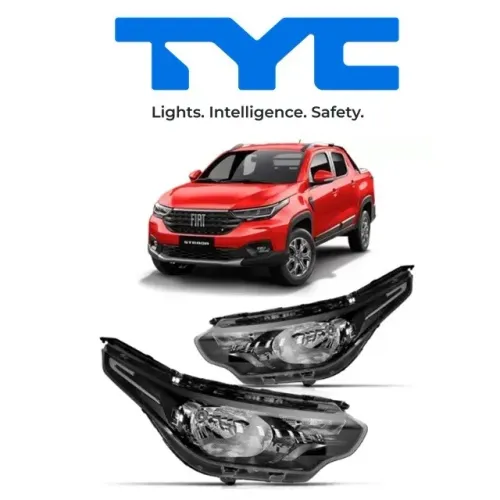 Par de Farol Fiat Nova Strada Manual H4 Tyc 2020/2022