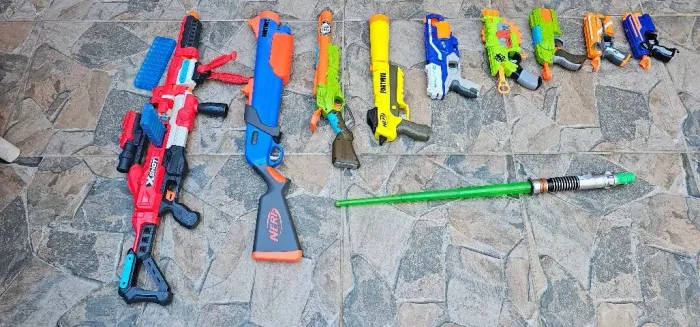 Coleção de Nerf s 9 unidades 1 Sabre de Luz