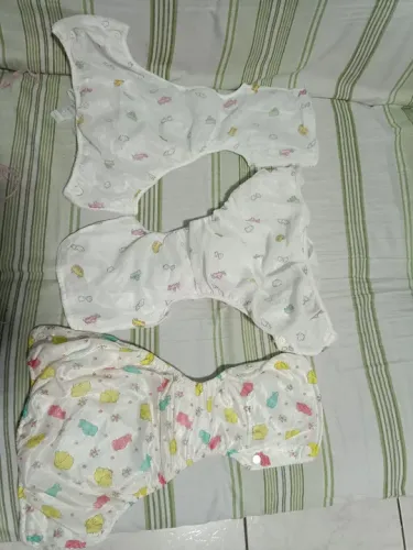 Fraldas de pano para bebê - 3 peças