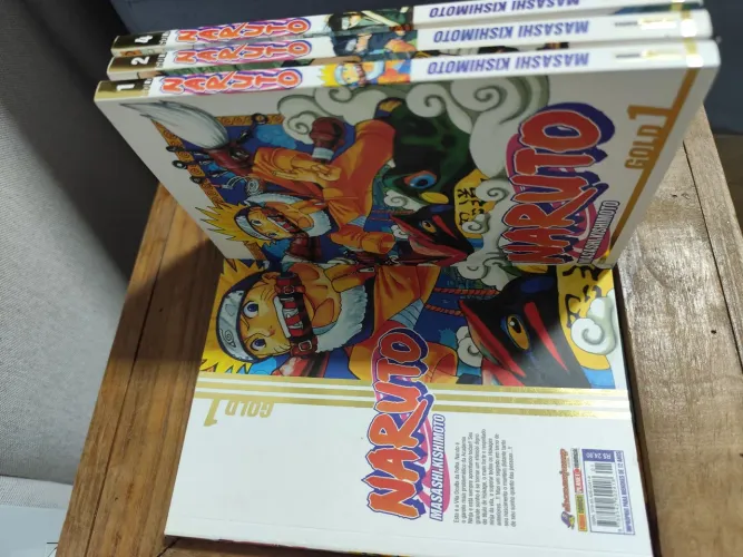 Livro coleção Naruto Gold - Volumes 01, 02 e 04