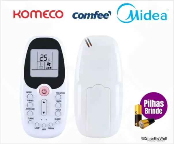 Controle para Ar Condicionado Para Split Midea, Comfee e Komeco