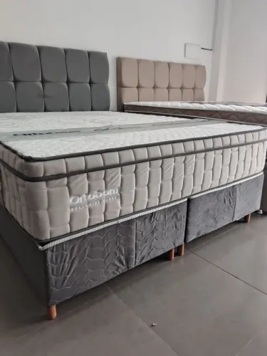 CAMA QUEEN D33 COM MOLAS ENSACADAS 3 ANOS DE GARANTIA