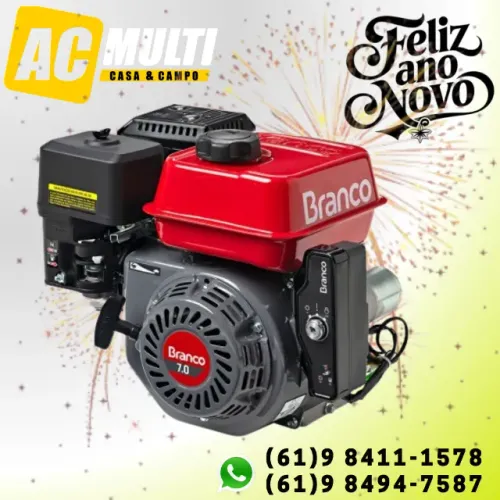 Motor Estacionário A Gasolina 7.0hp B4T-7.0H Branco
