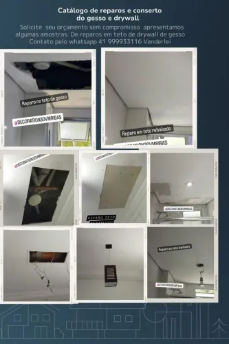 Teto rebaixado de Drywall conserto e reparo de drywall e gesso 