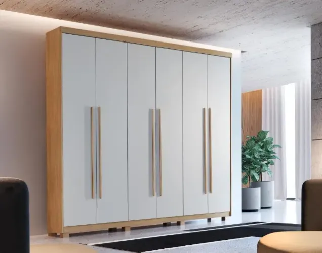 GUARDA-ROUPA HAWAI 6 PORTAS CASAL 100% MDF R$939,90- Paga na Entrega Parcela 12x