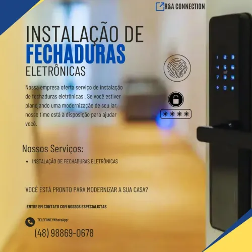 Instalação de fechaduras Smarts e produtos de casa inteligente 