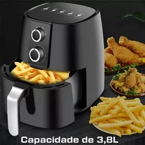 Fritadeira Airfryer Elétrica Com Timer 3,8l Preto 127V