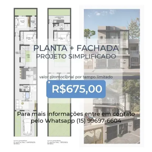 PLANTA BAIXA + FACHADA 3D