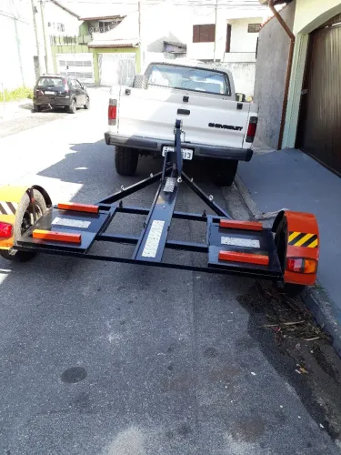 CARRETA reboque asa delta pra carregar carro e 1 moto completa 