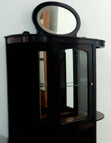 Cristaleira/Vitrine Madeira Nobre Estilo Inglês Vintage