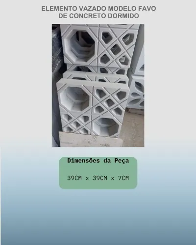 Cobogós árabe 39x39x7 feito de concreto durmido não é prensado ZAP *