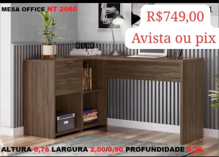 Mesa de Escritório Canto - NT 2060