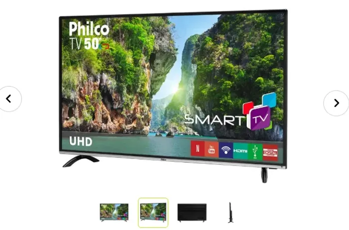 Smart TV 50? PHILCO 4K LED Netflix PTV50F60SN
