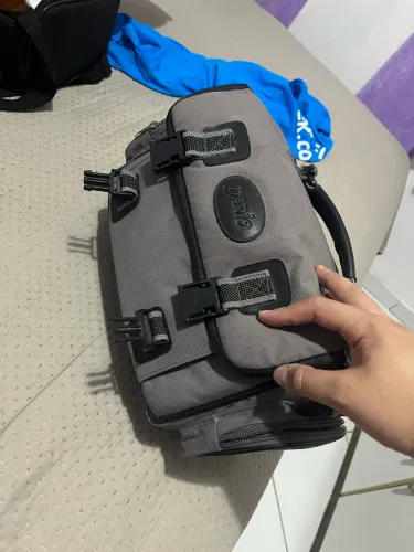 Bolsa para equipamento fotográfico. 