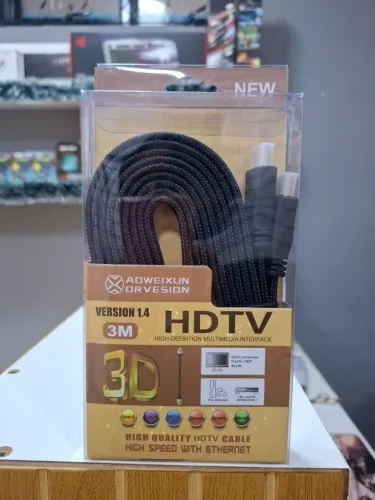  Cabo HDMI 3 Metros 1.4 - Reforçado, Alta Qualidade, Full HD / 4K 
