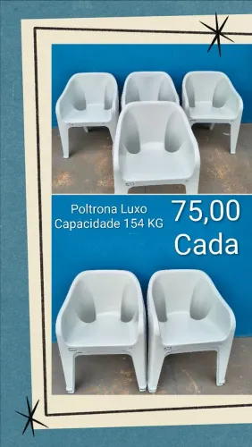 Poltrona Luxo Branca ARQPLAST 