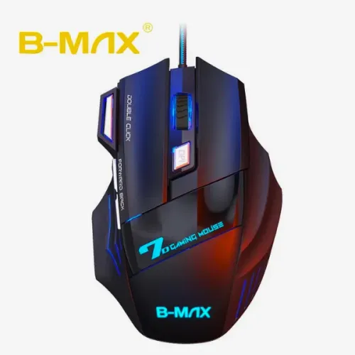 (ORIGINAL) Mouse Gamer X7 RGB Cabo Revestido Nylon com 7 Botões | B-max | Alta Resolução 