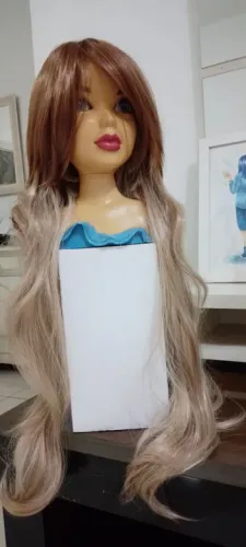 Peruca Ruiva e Loira Cabelo Sintético 