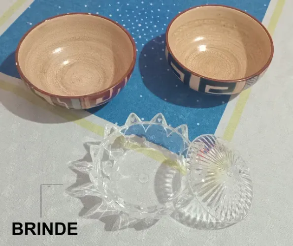 KIT CUMBUCA DE CERÂMICA REFRATÁRIA INDÍGENA + BRINDE