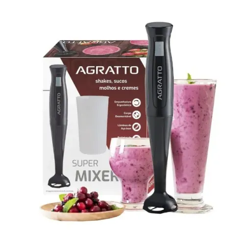 super mixer 200w com copo mx01 127v agratto 4653
