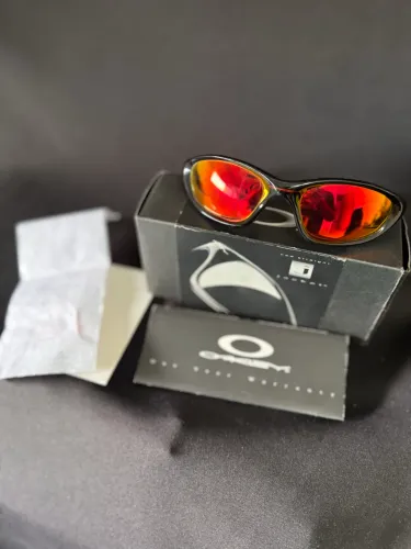 Oakley Straight Jacket OG Vintage (2003) - Red Iridium Original + Caixa + Nota Fiscal