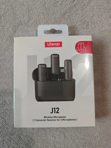 Microfone Ulanzi Sem Fio J12 Conector Usb Tipo C - 2 Mics