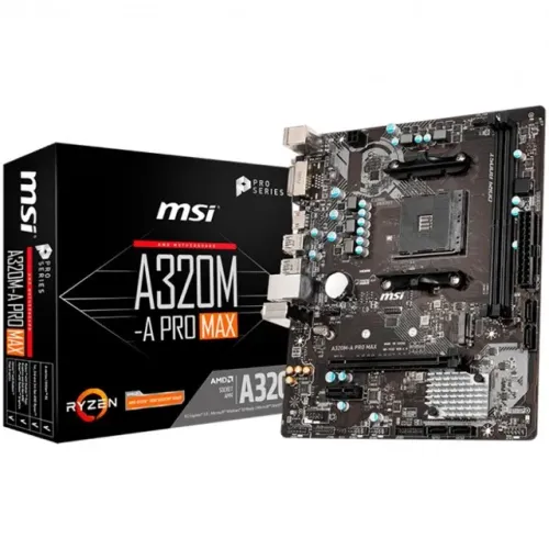 Placa Mãe AM4 A320 DDR4 c/ M.2 MSI A-PRO MAX 1 Ano de Garantia - WZetta