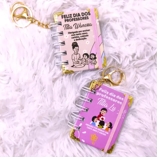 2 Mini Chaveiro Agenda Do Dia Dos Professores 