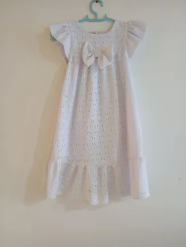 Vestido Branco Infantil Rocicle 