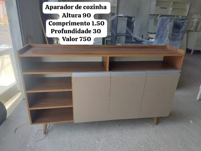 Aparador de cozinha - 90x150x30 com entrega grátis 