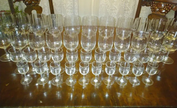 Taças em cristal vintage 42 unidades