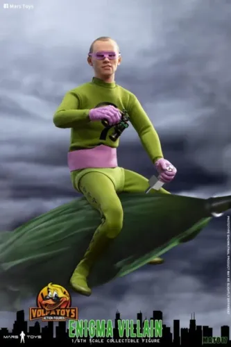 Charada Frank Gorshin Enigma Villain - Mars Toys Mars Set com 2 MAT017