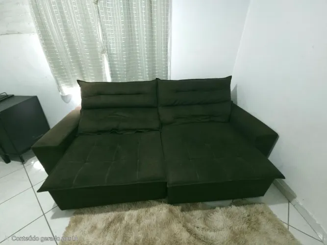 Sofá Retrátil e Reclinável Gigante 2,50m x 1,80m - 2 Módulos<br>Preço: R$ 800