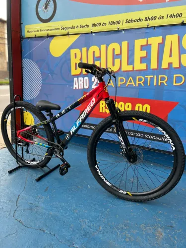 Bicicleta Alfameq Art aro 29 com marcha - Preta com vermelho