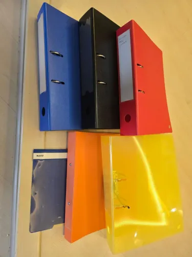5 pastas ofício organizadoras, plásticas