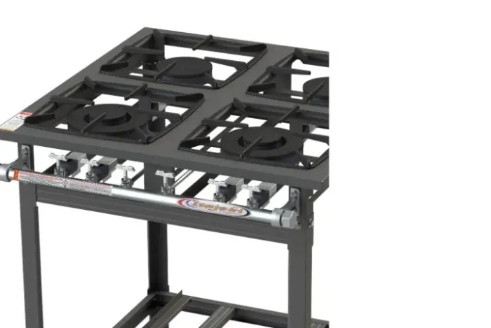 Fogão industrial 4 bocas com queimadores duplos Entrega Gratis