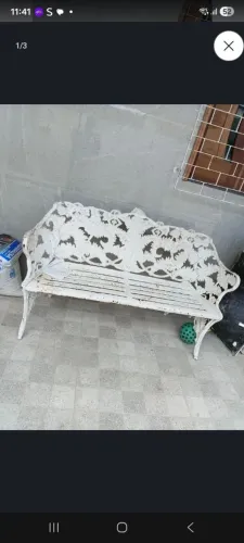 Conjunto de cadeiras de ferro