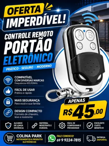 Controle Remoto Portão Eletrônico