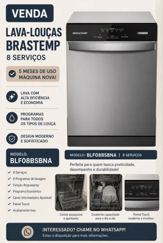 Máquina de lavar louças BRASTEMP BLF08BSBNA