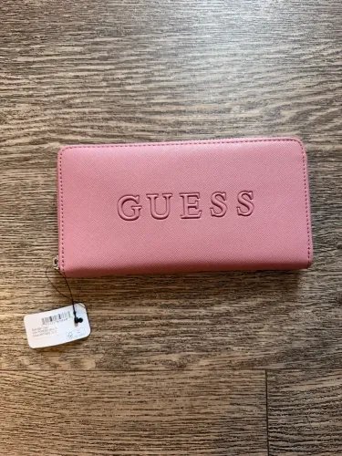 Guess carteira continental com zíper, rosa