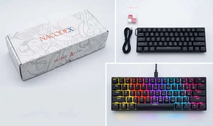 Teclado Gamer Mecânico Ajazz Nk61 Nacodex 60%