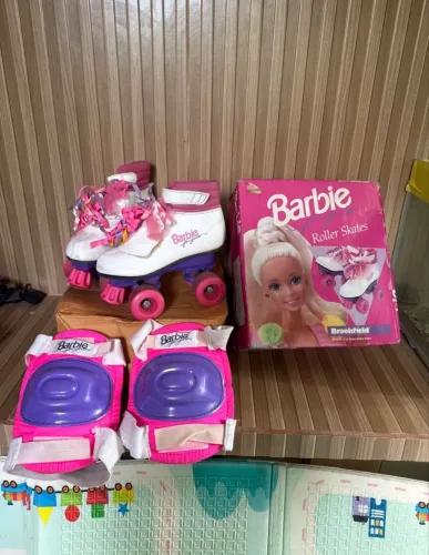 patins da barbie antigo vintage raro - roller skates 1992 relíquia anos 90