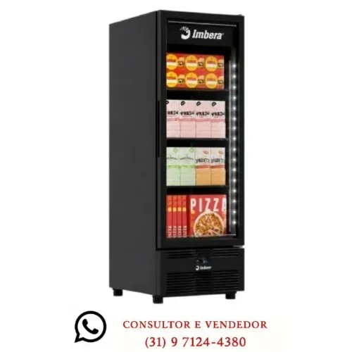 Freezer Vertical Porta de Vidro 560L Imbera com LED