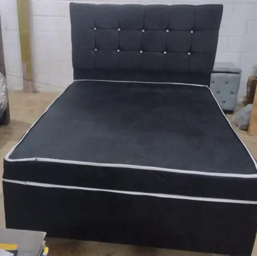CAMA BOX CASAL 10CM ESPUMA SELADA PRONTA PARA DORMIR! FRETE GRÁTIS  