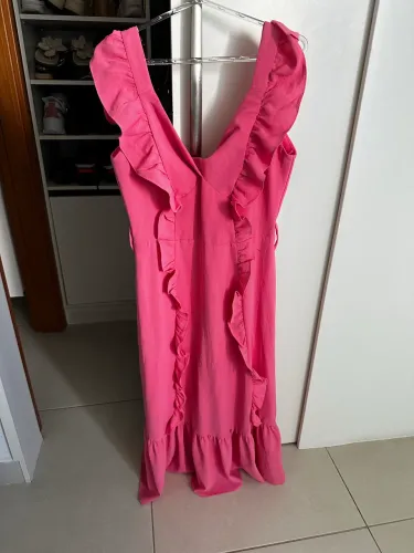 Vestido rosa longo coinage