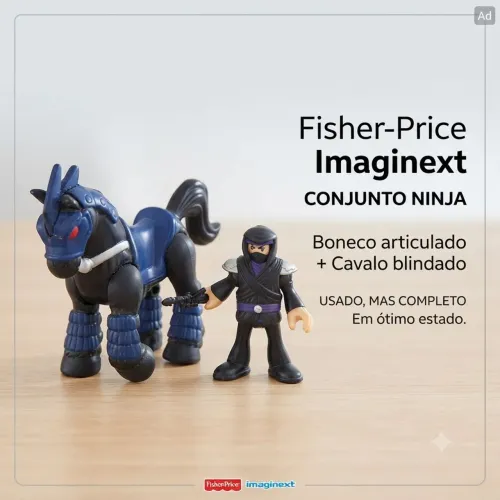 Cavaleiro ninja com cavalo Imaginext 