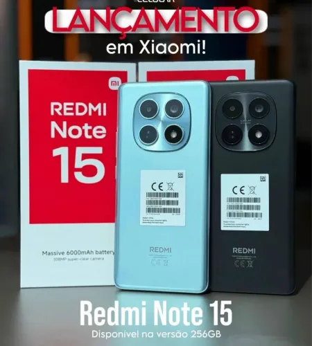 Redemi Note 15 4G 8GB RAM, 256GB Preto Versão Global Lançamento 2026 - android
